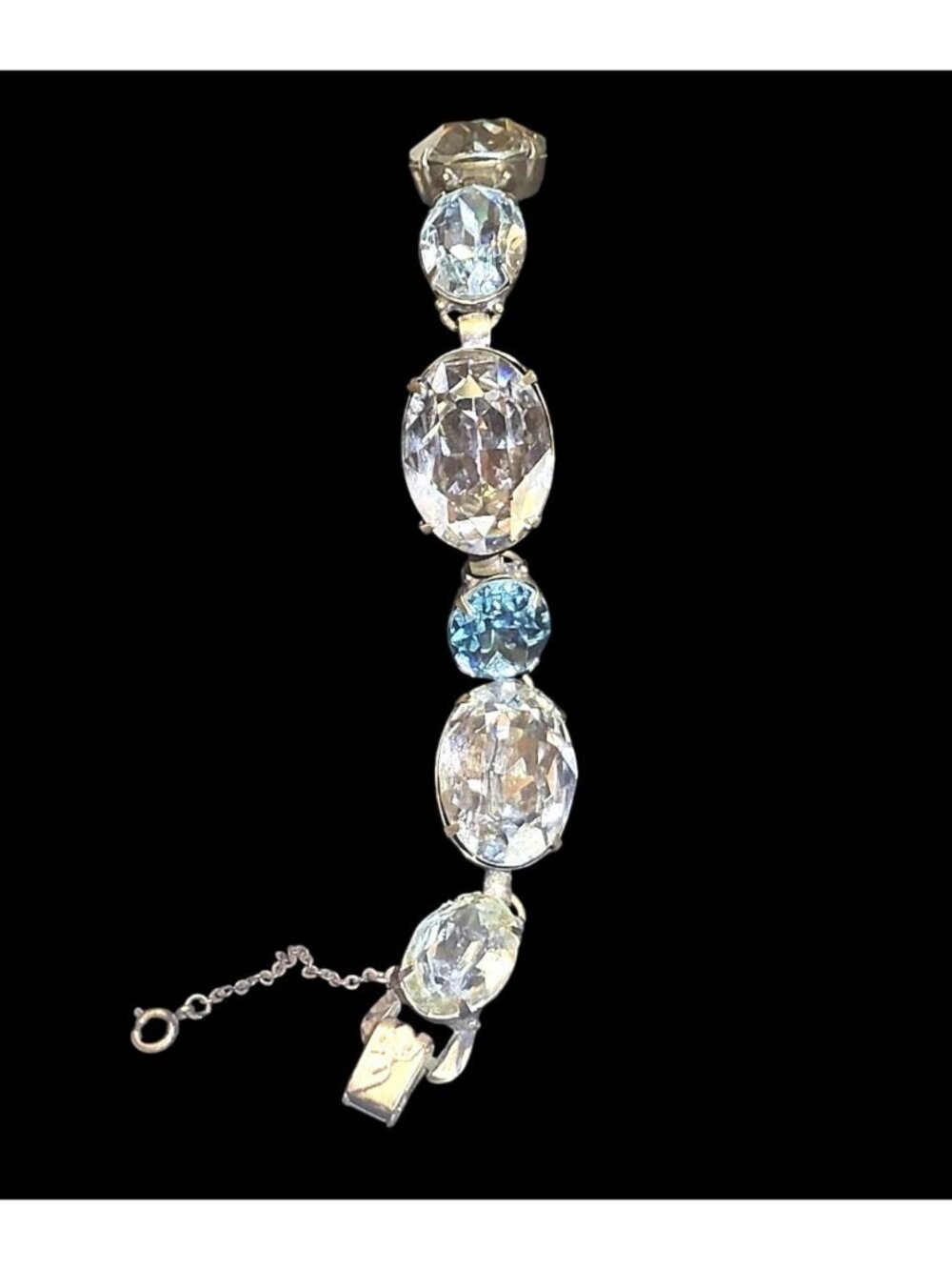 Sorrelli Vintage Faceted Glass Chain Bracelet Romantic Victorian Style